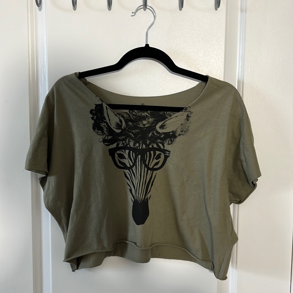 Cropped graphic tee from Korea